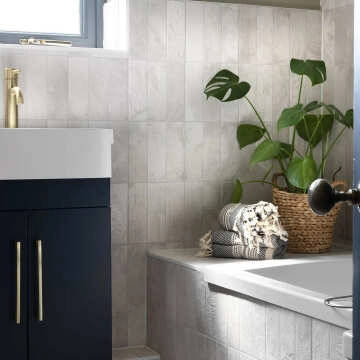 Raku White Ceramic Brick Effect Wall Tiles