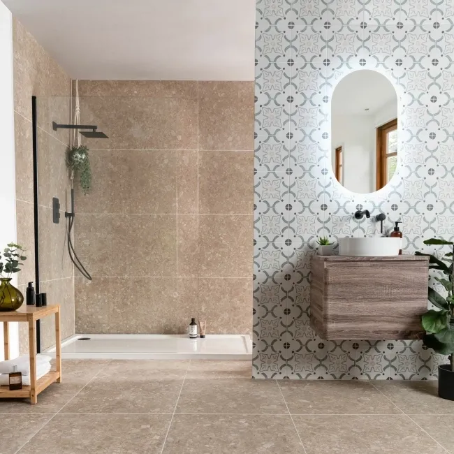 Blossom Flower Green Matt Pattern Wall and Floor Tiles