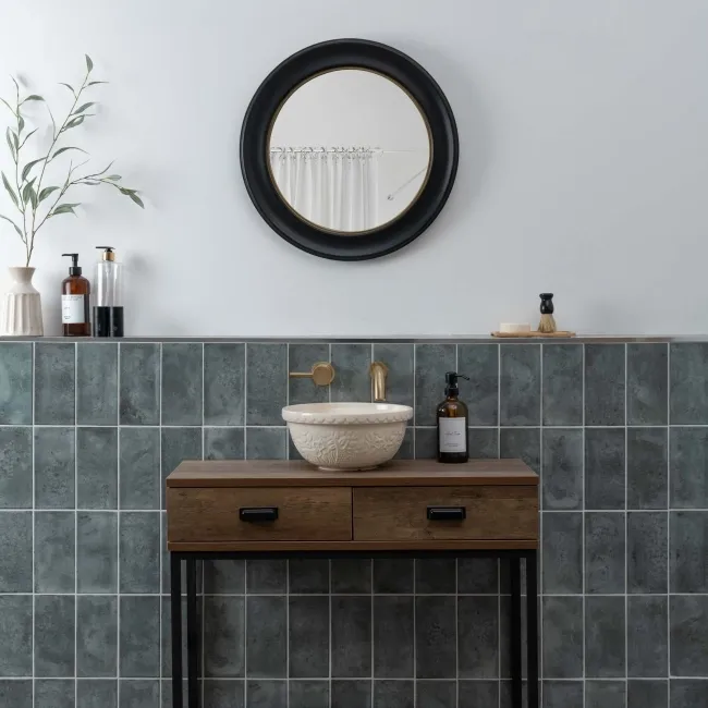 Farringdon Green Gloss Metro Wall Tiles
