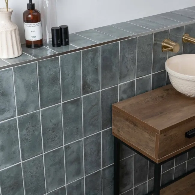Farringdon Green Gloss Metro Wall Tiles