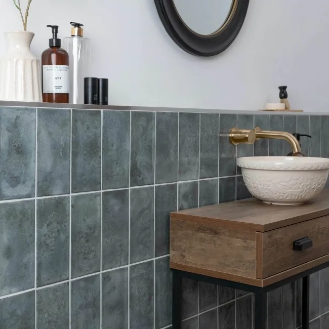 Farringdon Green Gloss Metro Wall Tiles