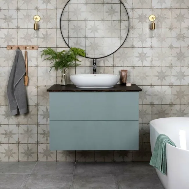 Scintilla Silver Grey Star Pattern Tiles