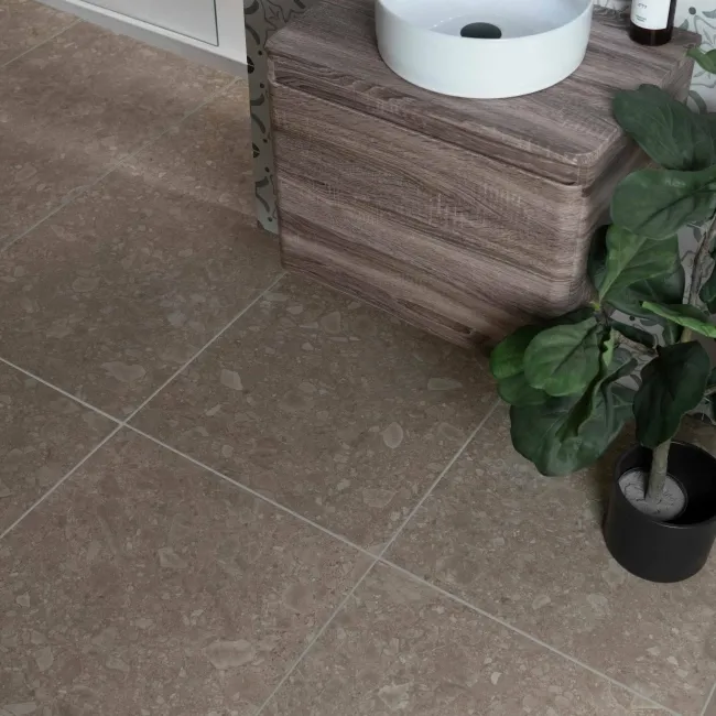Signature Urbex Arena Grey Porcelain Matt Terrazzo Effect Tiles