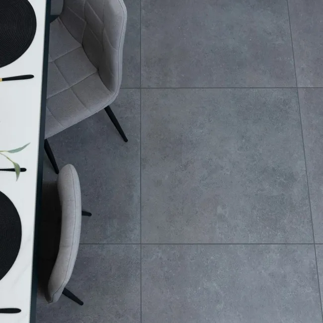 Gravity Dark Grey Matt Stone Effect 800x800 Floor Tiles