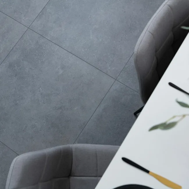 Gravity Dark Grey Matt Stone Effect 800x800 Floor Tiles
