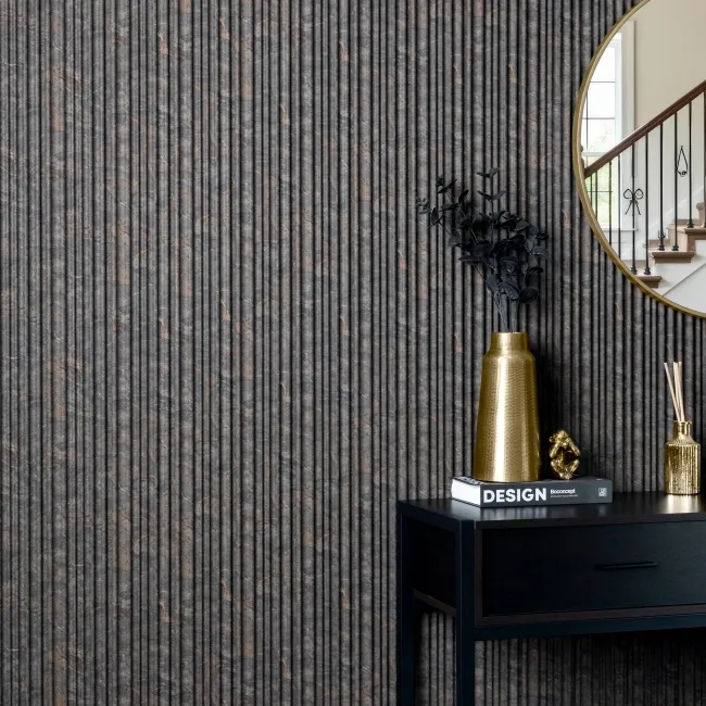 Trepanel Aqua 3D® Waterproof Dark Grey/Gold Marble Effect Grooved Wall Panel 3 Pack (Covers 0.87 SQM)