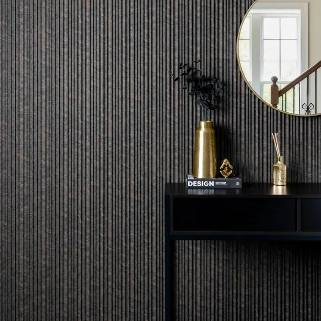 Trepanel Aqua 3D® Waterproof Dark Grey/Gold Marble Effect Grooved Wall Panel 3 Pack (Covers 0.87 SQM)