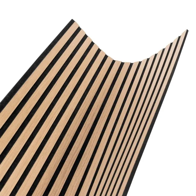 Trepanel Lite® Flexible Smoked Oak Acoustic Wood Wall Panels