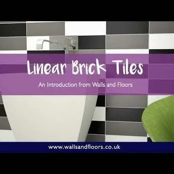 Linear Gloss Dark Grey Brick Tiles