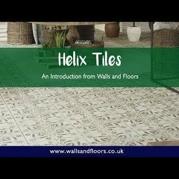 Helix Noir Black and White Matt Patterned Wall and Floor Tiles