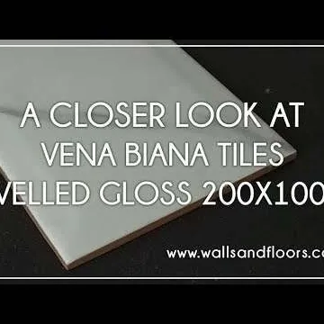 Vena Biana Bevelled White Gloss Marble Effect Metro Wall Tiles