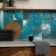 Raku Square Teal Gloss Patterned Wall Tiles