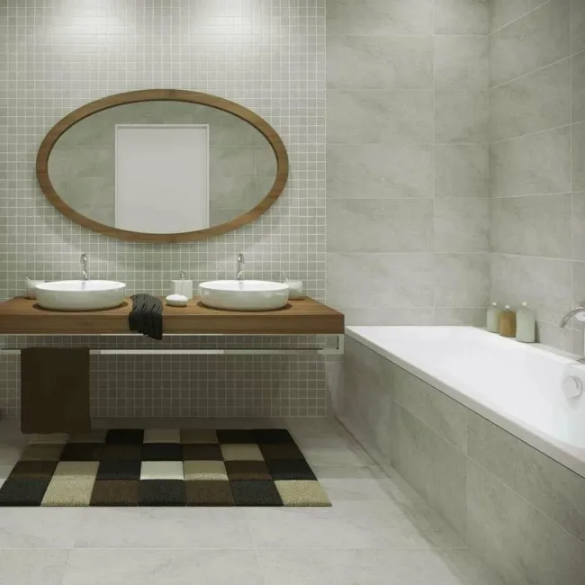 Oasis Haven Matt Grey Stone Effect Wall And Floor Tiles