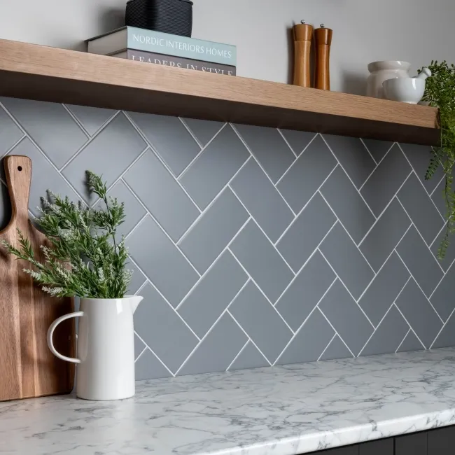 Monocolour Rico Grey Matt Flat Square Wall Tiles 150x150