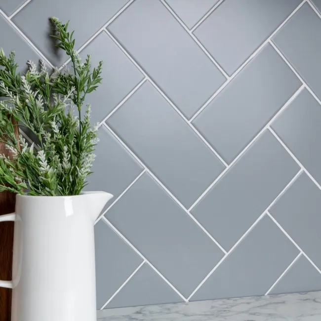 Monocolour Rico Grey Matt Flat Square Wall Tiles 150x150