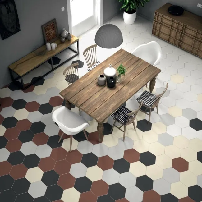 Aspect Grey Matt Hexagon Wall and Floor Tiles
