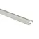12mm Brushed Silver Aluminium Straight Edge Tile Trim