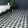 Canterbury Victorian Black & White Matt Marble Patterned Tiles
