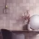 Zellige Mini Pink Small Matt Rustic Wall Tiles 100x100