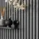 Trepanel Design® Grey Slate Effect Slat on Black Felt Wall Panels