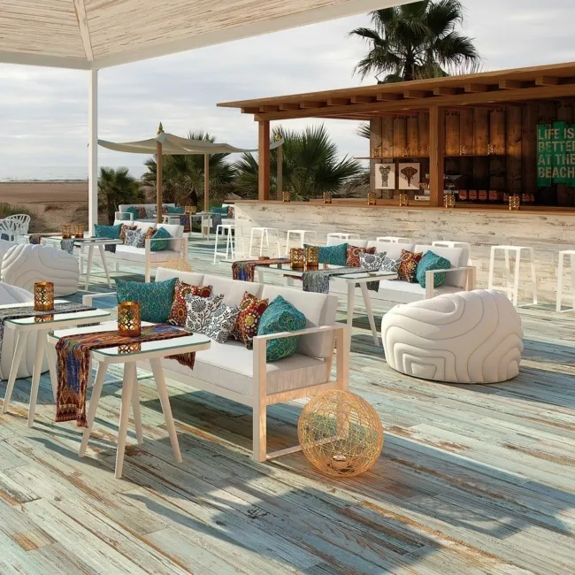 BoCoCa Azure Painted Wood Porcelain Wall And Floor Tiles