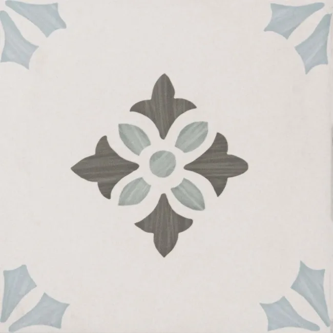 Blossom Bloom Blue Matt Patterned Wall and Floor Tiles