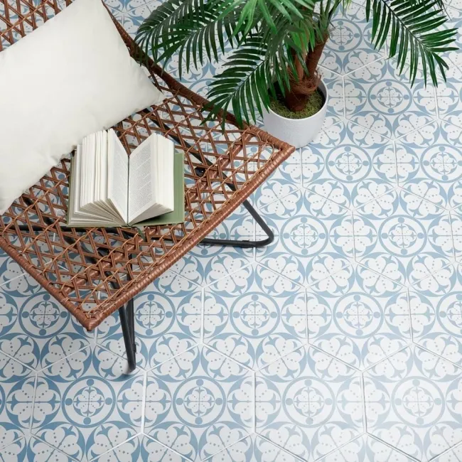 Kendal Hexagon Satin Pattern Wall and Floor Tiles