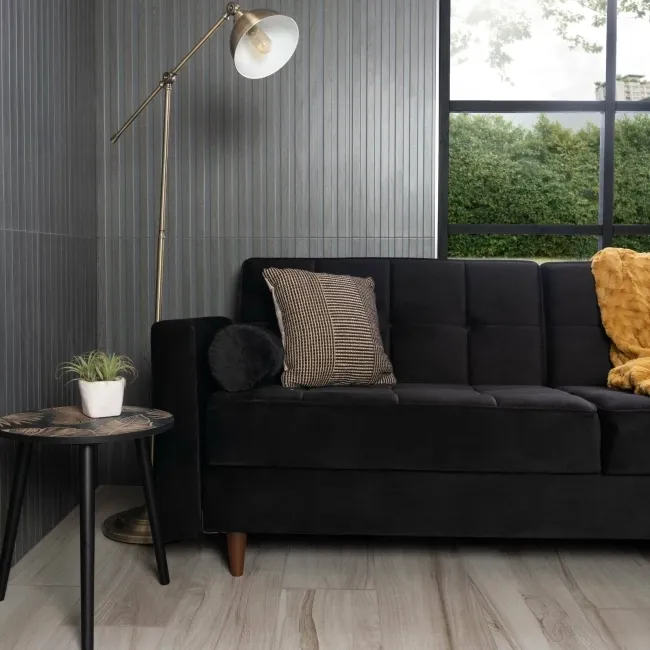 Timber Wood Brown Slat Wengue Ceramic Wall Tile