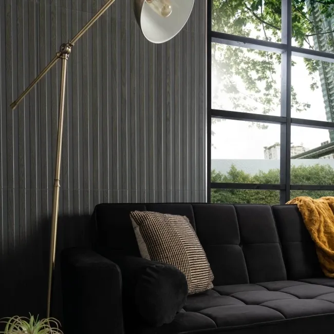 Timber Wood Brown Slat Wengue Ceramic Wall Tile