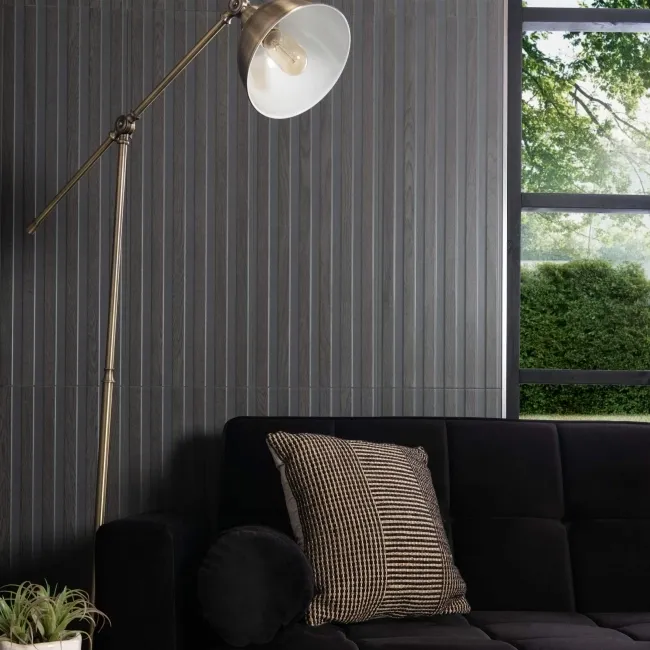 Timber Wood Brown Slat Wengue Ceramic Wall Tile