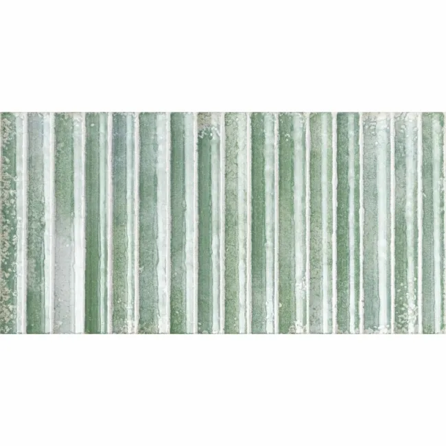 Meraki Turquoise Green Gloss Kitt-Kat Mosaic Effect Wall Tiles