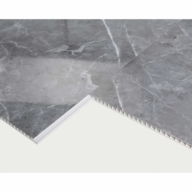 Trepanel Aqua® Gloss Grey Marble Effect PVC Shower Wall Panel