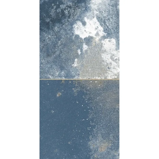 Raku Square Blue Gloss Patterned Wall Tiles