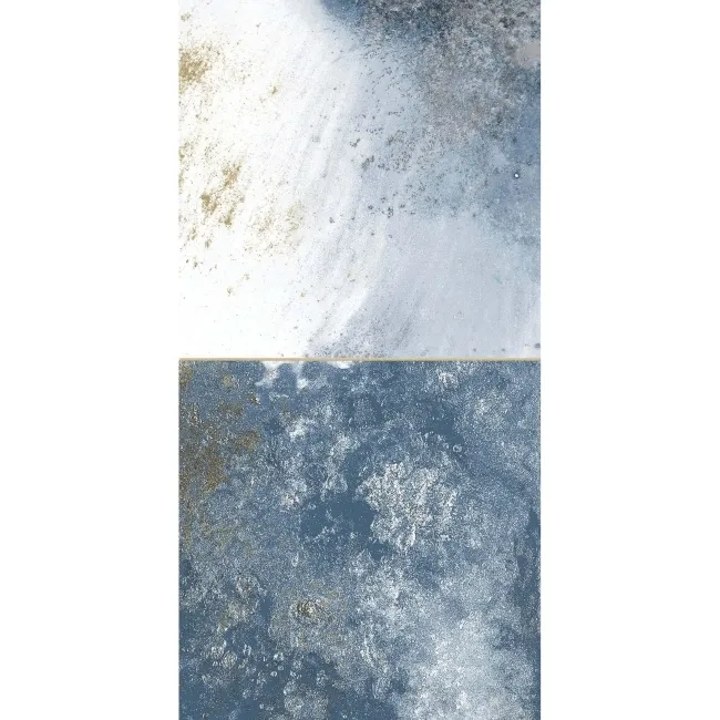 Raku Square Blue Gloss Patterned Wall Tiles