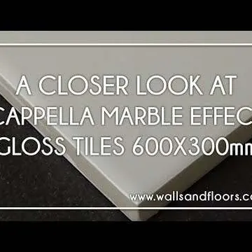 Cappella White Gloss Marble Effect 600x300 Wall and Floor Tiles