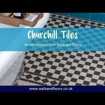Churchill Snow & Midnight Chequer Mosaic Tiles
