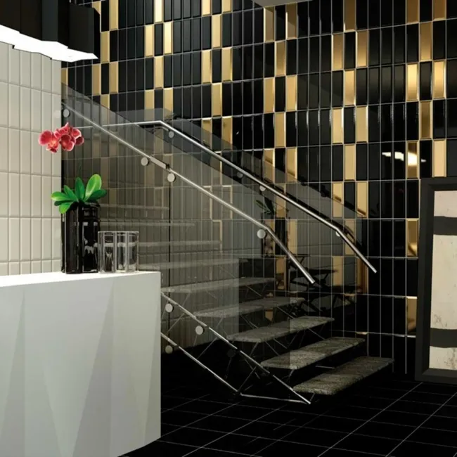 Noir Ceramic Gloss Black Metro Tiles
