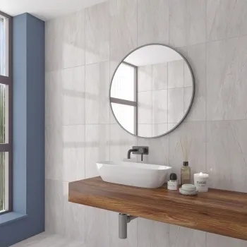 Clovelly Light Grey Marble Effect Gloss Wall Tiles