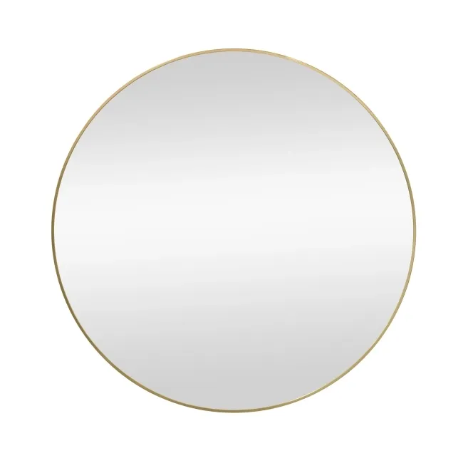 Trepanel Customise® Aluminium Framed Round Mirror Brushed Gold 800mm