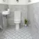 Arabesque Grey Matt Patterned Wall and Floor Tiles