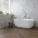 Clovelly Light Grey Decor Marble Effect Gloss Wall Tiles