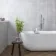 Clovelly Light Grey Decor Marble Effect Gloss Wall Tiles