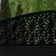 LuxeLine Composite Fence Panel Black 3ft High - Floral Decorative Screen with Aluminium Post