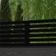 LuxeLine Composite Fence Panel Dark Grey 6ft High - Slat Decorative Screen with Aluminium Post