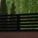 LuxeLine Composite Fence Panel Walnut 6ft High - Slat Decorative Screen with Aluminium Post