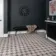 Churchill Navy Blue & Pink Mosaic Victorian Matt Tiles