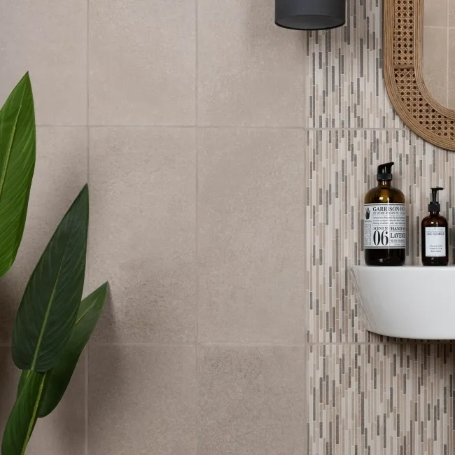 Brixton Brule Ceramic Limestone Effect Wall Tile – 50x25cm