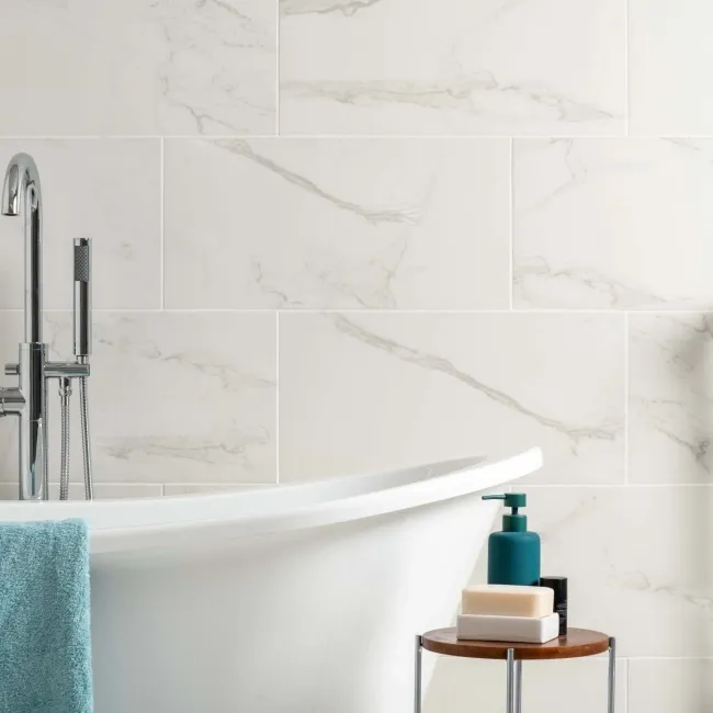 Cappella White Matt Marble Effect 600x300 Wall and Floor Tiles