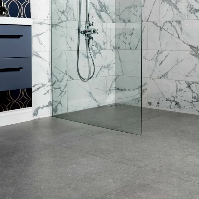 Carbon Graphite Concrete Effect Tiles