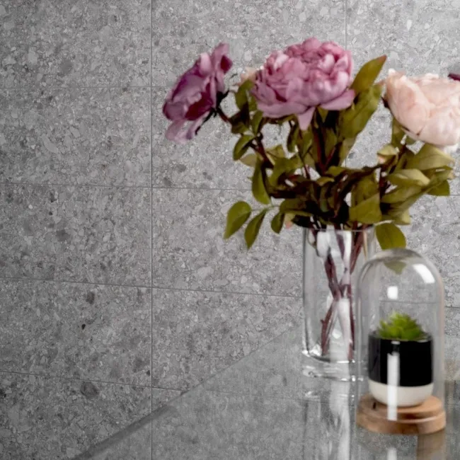 Troverta Ceppo Grey Matt Terrazzo Effect Wall and Floor Tiles